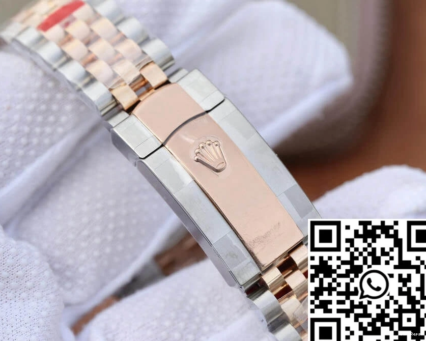 116231-0087 Rolex Factory Datejust Rose Dial Gold Silver 36MM GM 0130